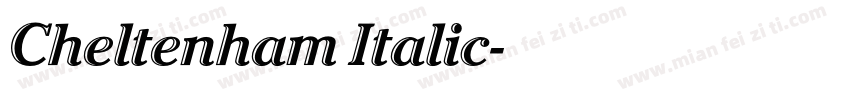 Cheltenham Italic字体转换